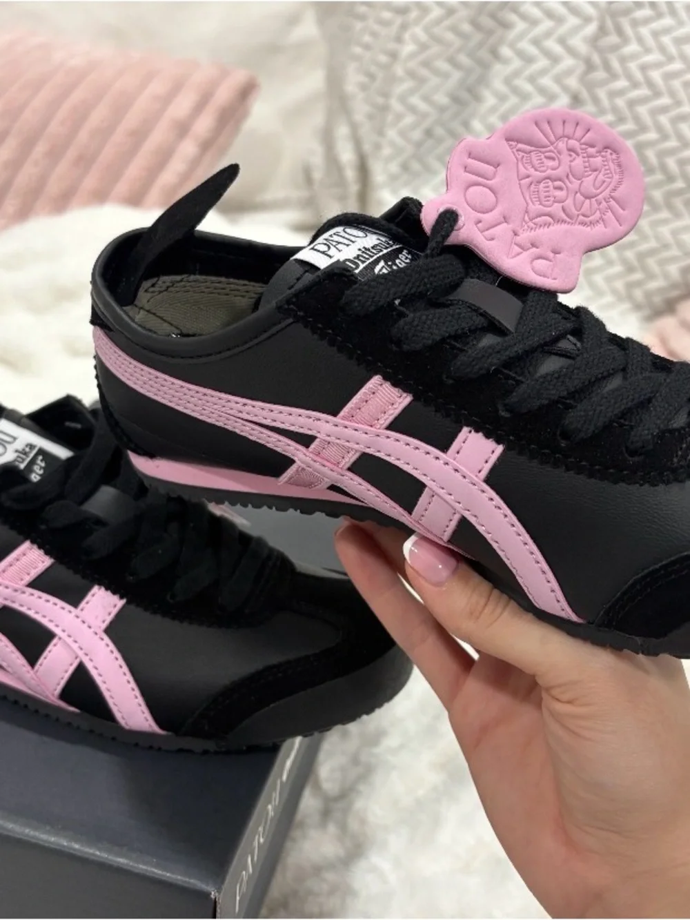 Onitsuka Tiger by Asics  Black & Pink Sneakers